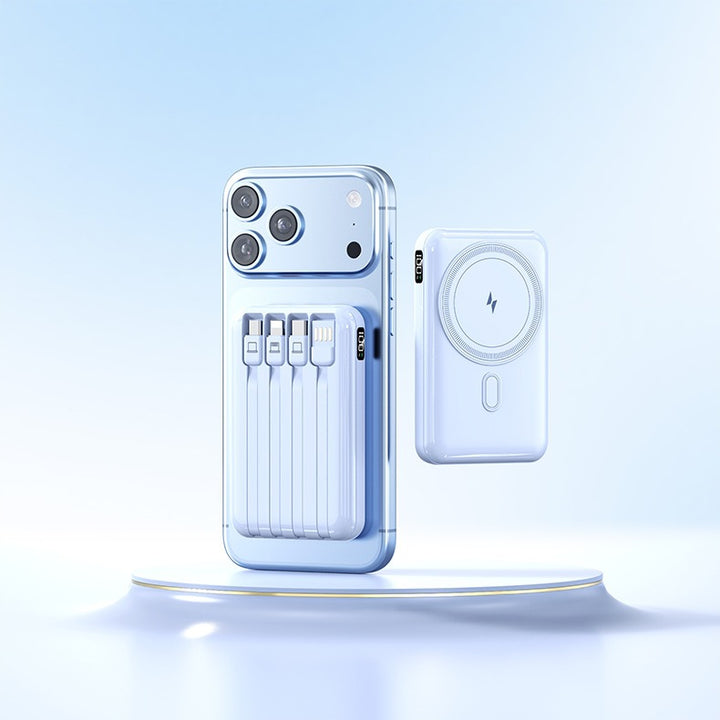 Power bank with integrated charging cable and stylish design Bowlift