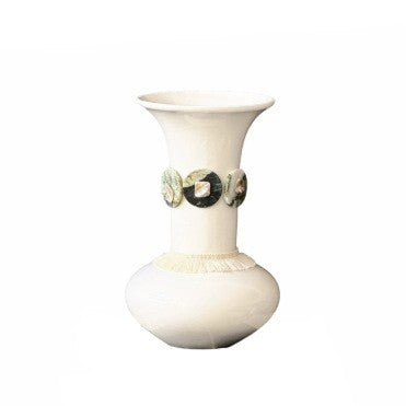 Decorative Rope Edge Clay Vase