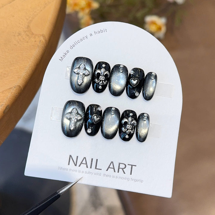 Artificial Nail Set with Decorative Elements Bowlift