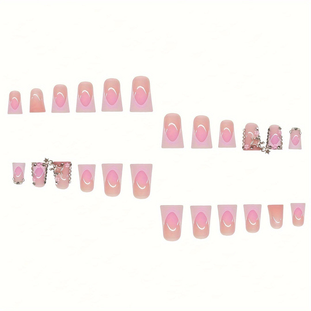 Decorative Rhinestone-Embellished Nail Art Extensions Bowlift