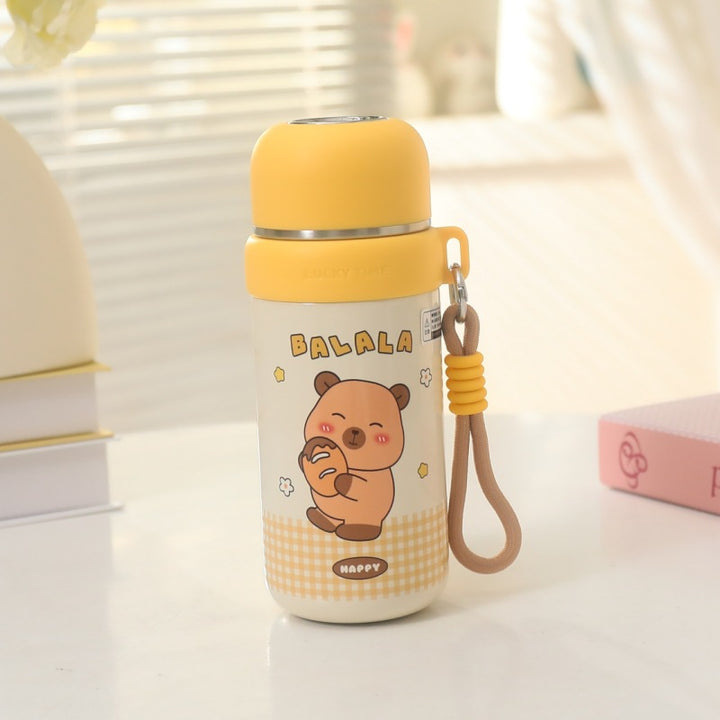 Women's Insulated Thermos Bottle with Fun Bear Design Bowlift