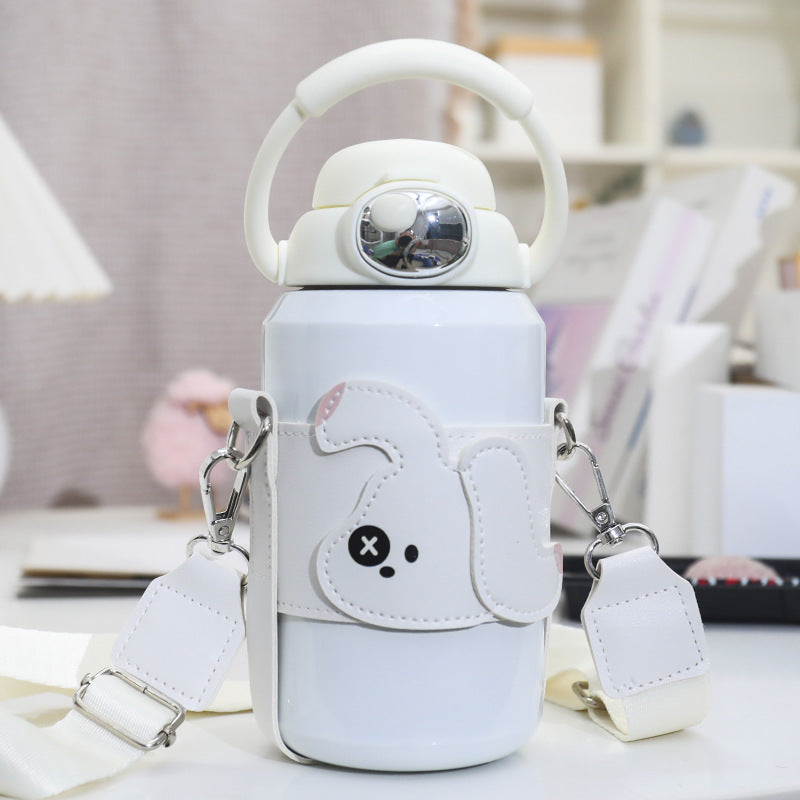 Women's Insulated Drinking Bottle with Practical Carrying System and Cute Design Bowlift