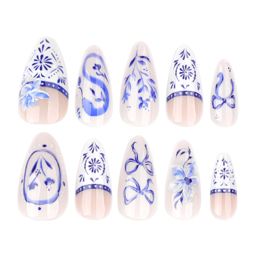 Artful nail art with floral and arch embellishments Bowlift