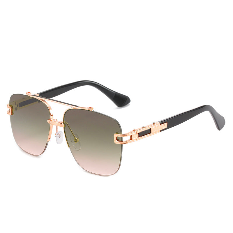Women's fashionable square sunglasses with elegant metal frame Bowlift