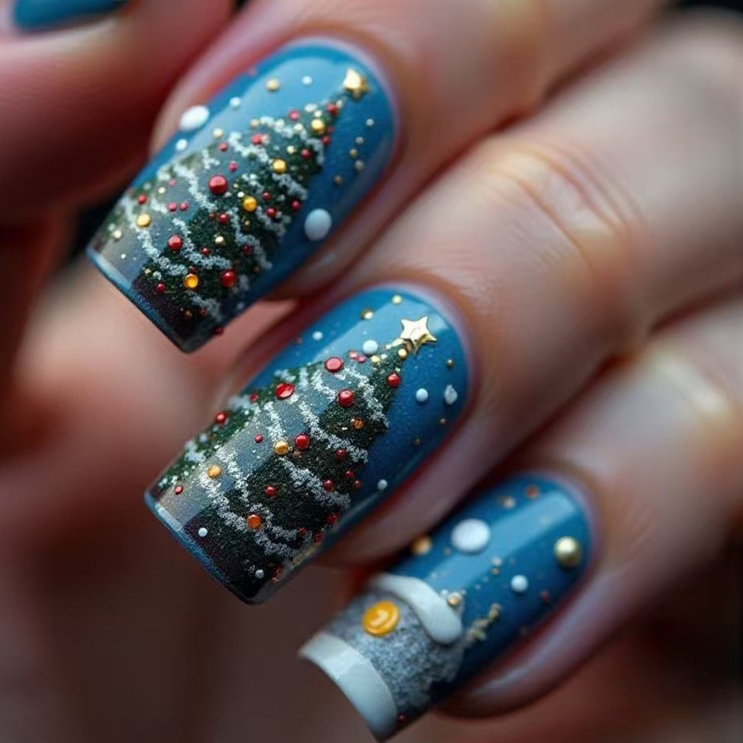 Festive 3D Christmas Nail Art Bowlift