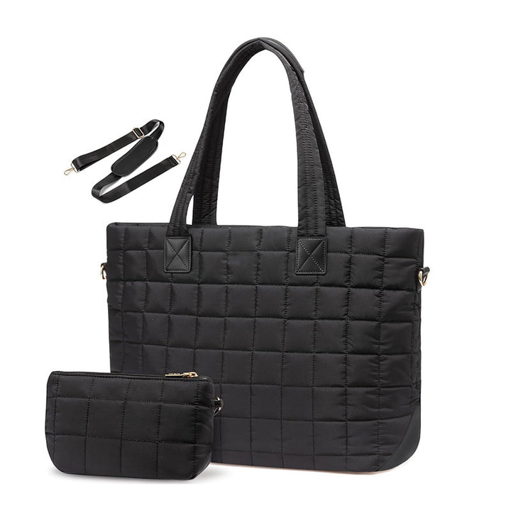 Stylish designer bag with removable cosmetic bag Bowlift