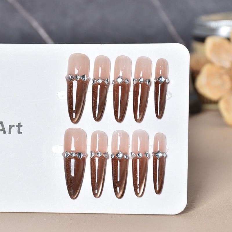 Glamorous Long Stiletto Press-On Nail Extensions Bowlift 1787316087
