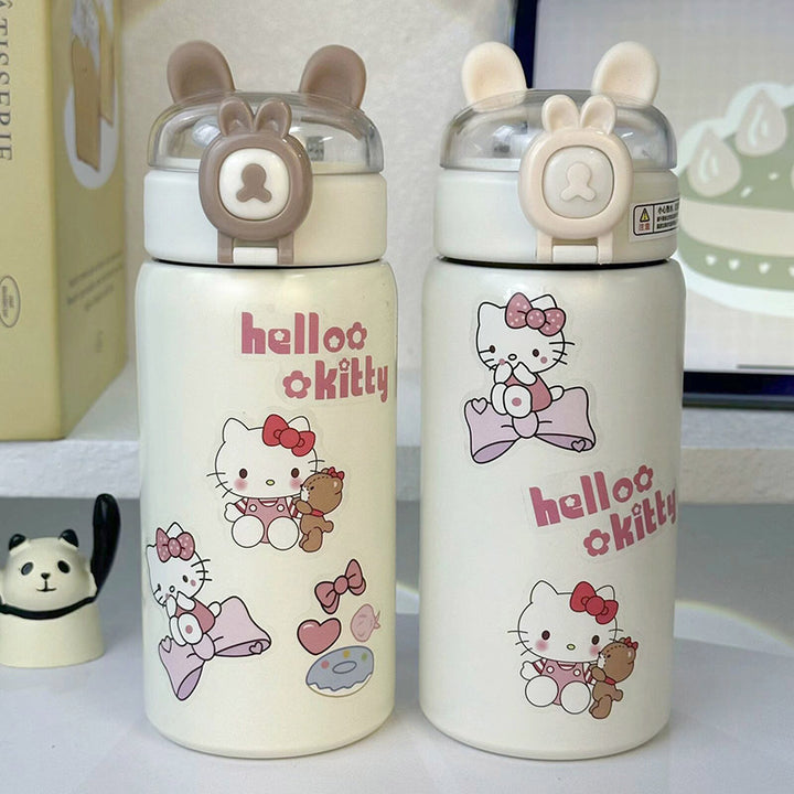 Women's insulated drinking bottle with secure flip lid and cute design Bowlift