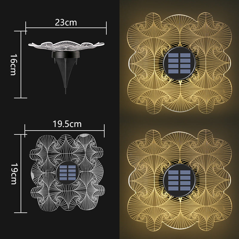 Decorative Solar Acrylic Petal Garden Stake LED Pathway Light Bowlift