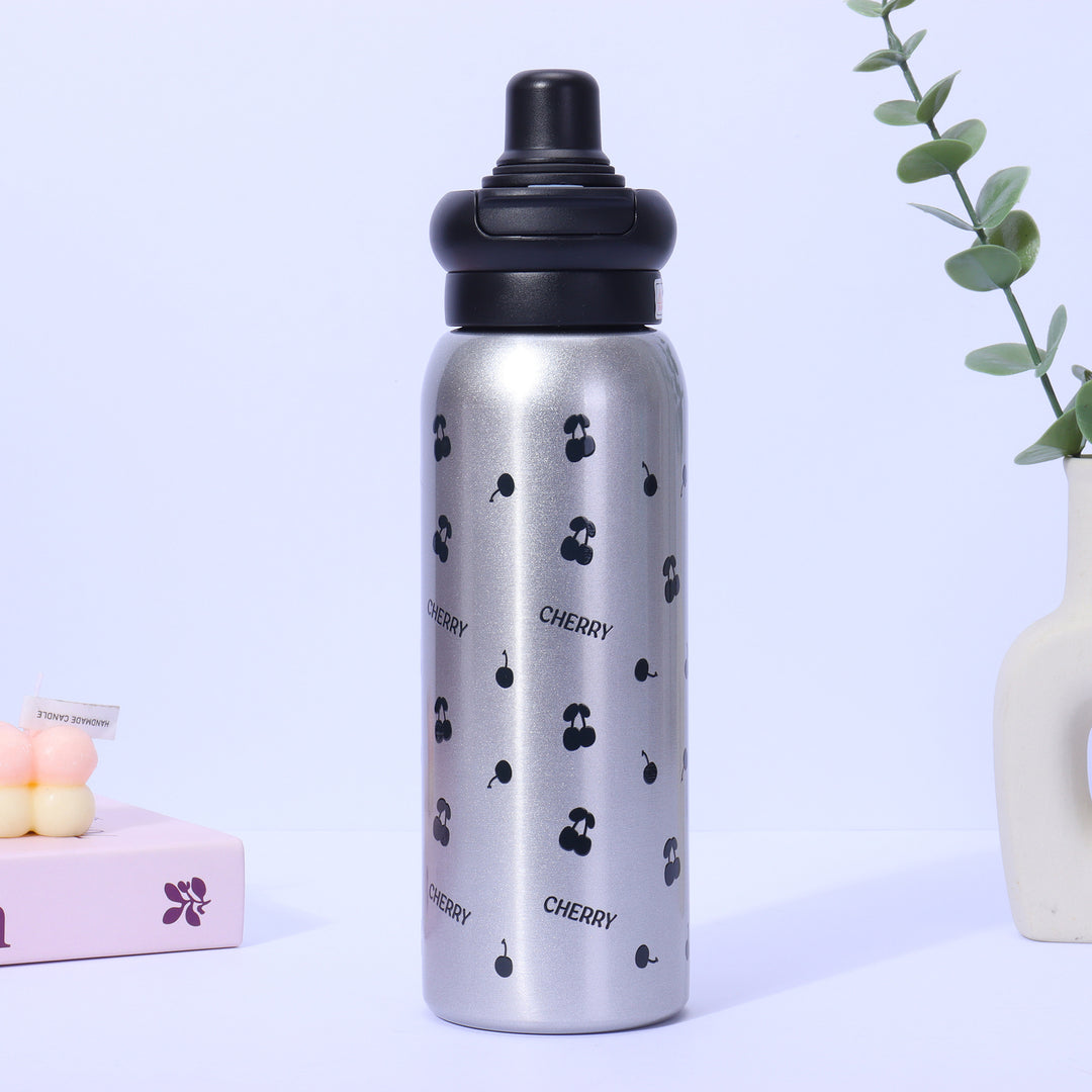 Women's thermo water bottle with non-slip grip and unique design Bowlift