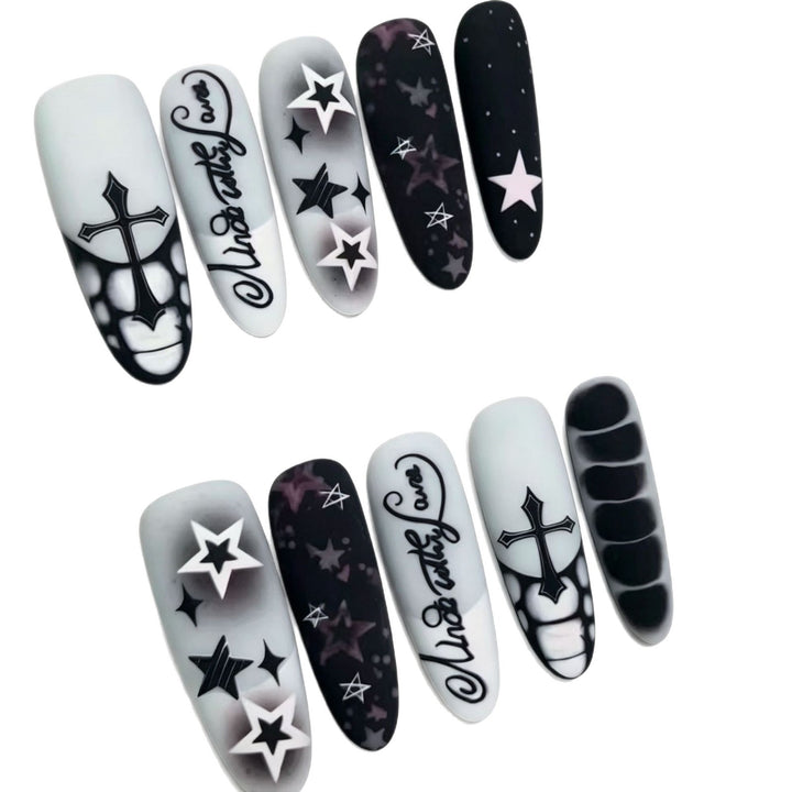 Trendy Gothic Nail Art Set Bowlift