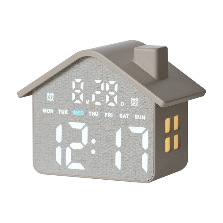 Digital Alarm Clock in House Design Bowlift