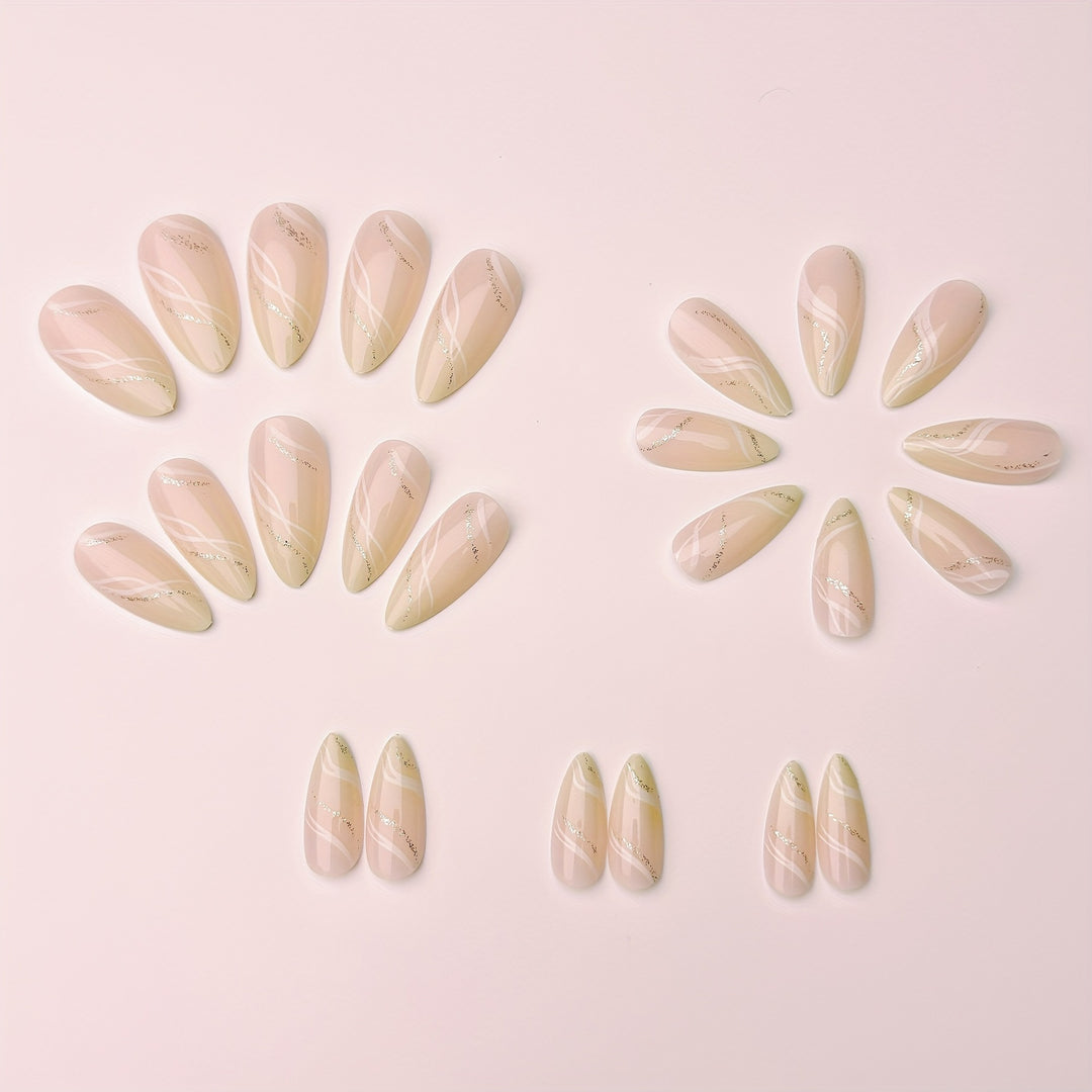 Elegant Marble Effect Nail Art Bowlift