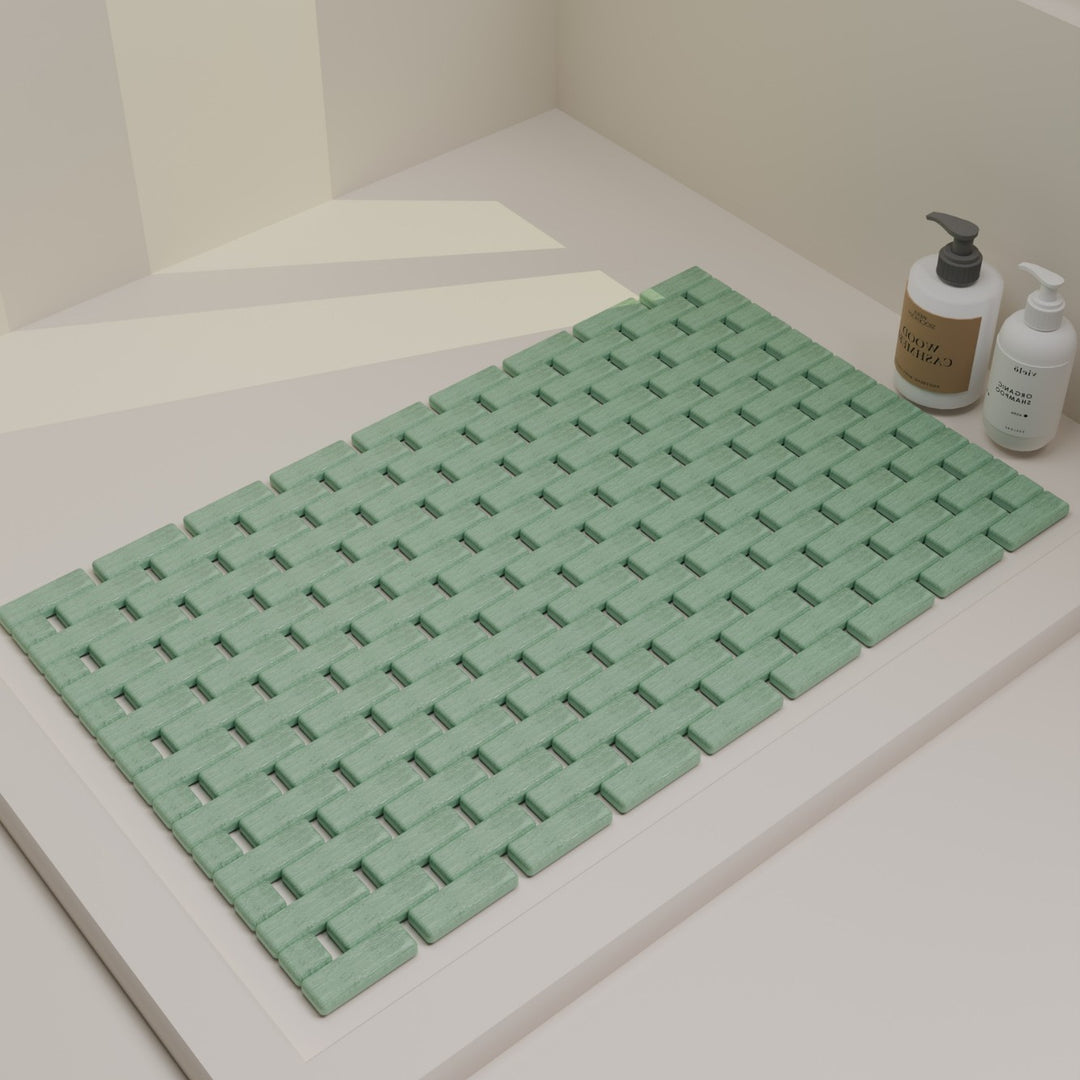 Stylish Woven Bath Mat Bowlift