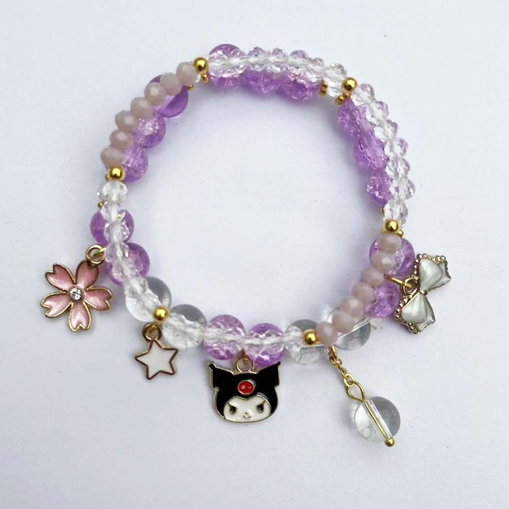 Elegant bracelet with animal and glitter pendants Bowlift