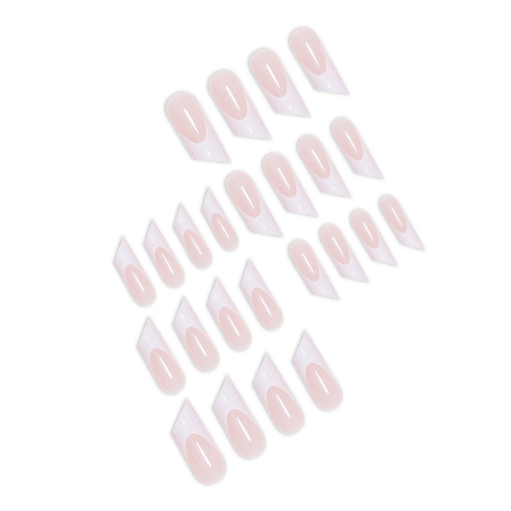 Elegant French Tip Acrylic Nail Art Extensions Bowlift