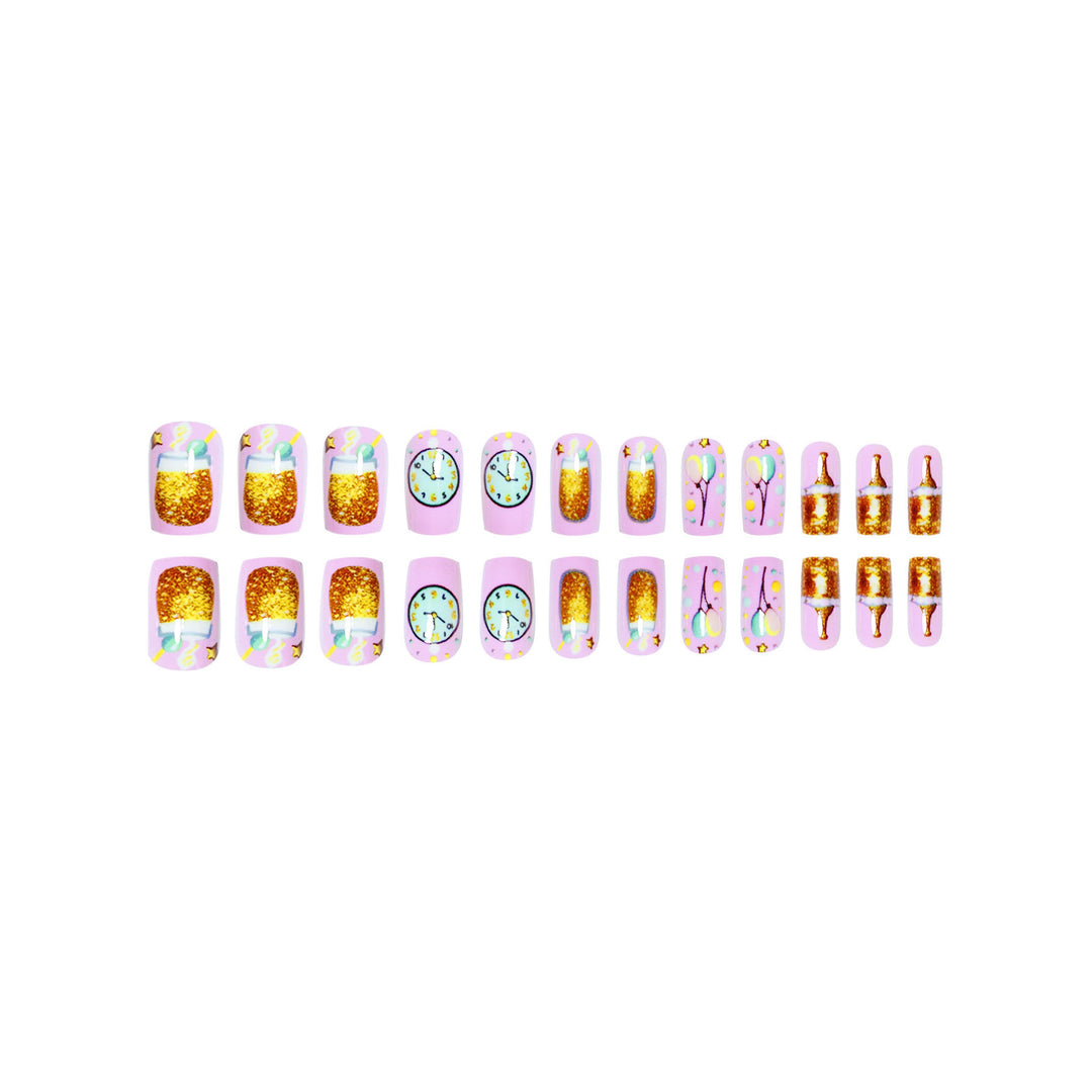 Festive Celebration Press-On Nail Art Bowlift