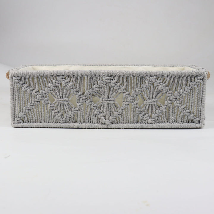 Storage basket with macrame pattern Bowlift