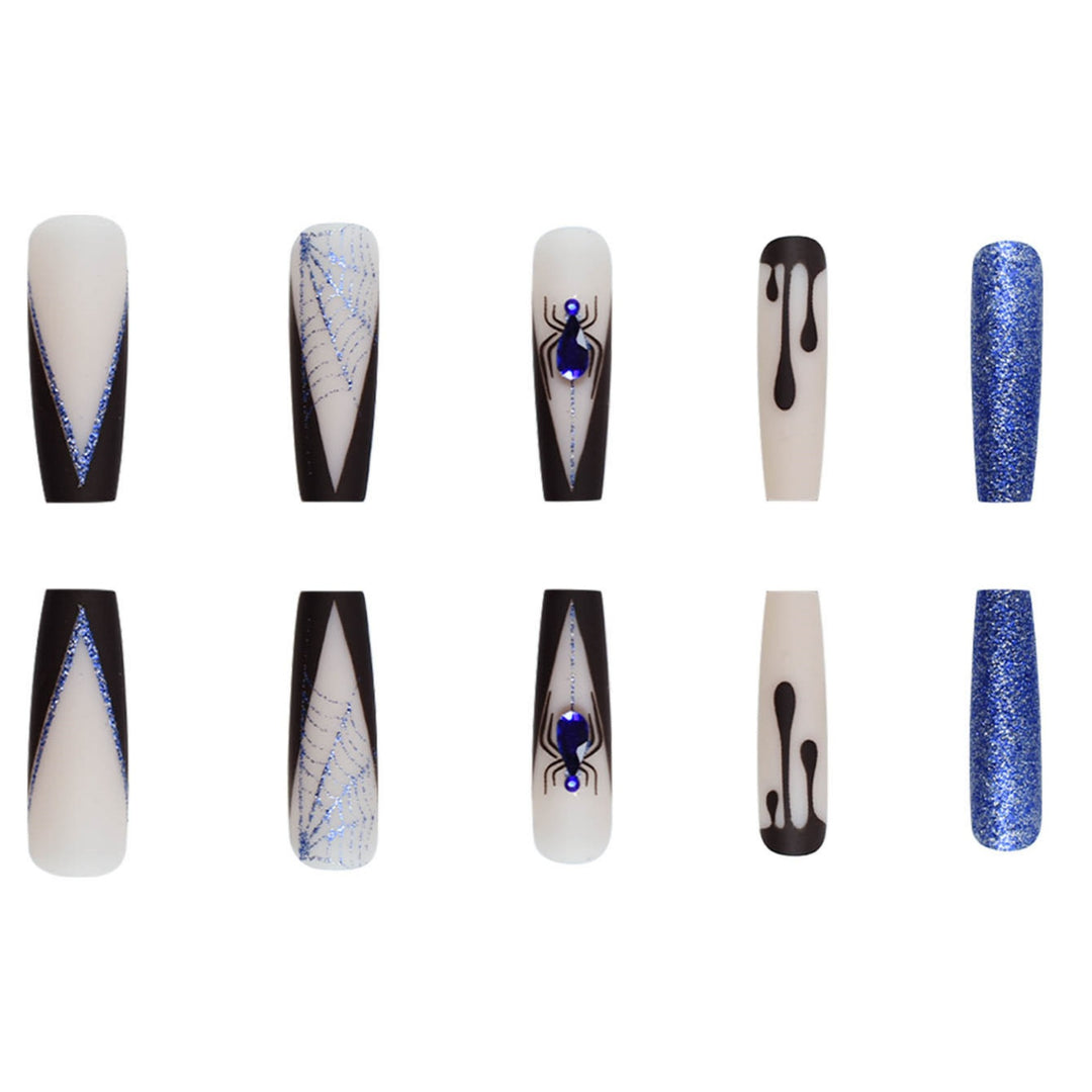 Creative Spider-Themed Press-On Nail Extensions Bowlift