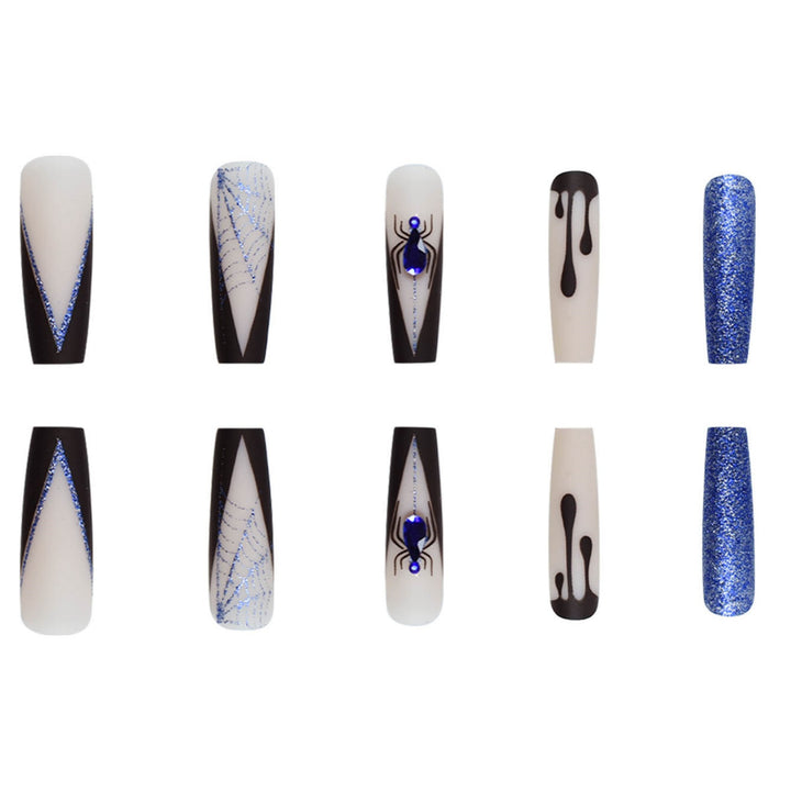 Creative Spider-Themed Press-On Nail Extensions Bowlift