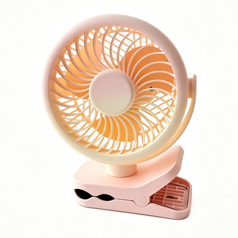 Portable clip fan with flexible tilt angle Bowlift