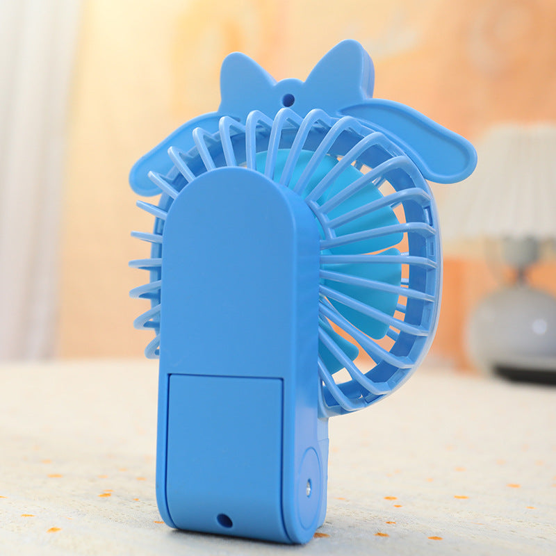 Women Portable Handheld Fan with Cute Animal Design and Flexible Tilt Mechanism Bowlift