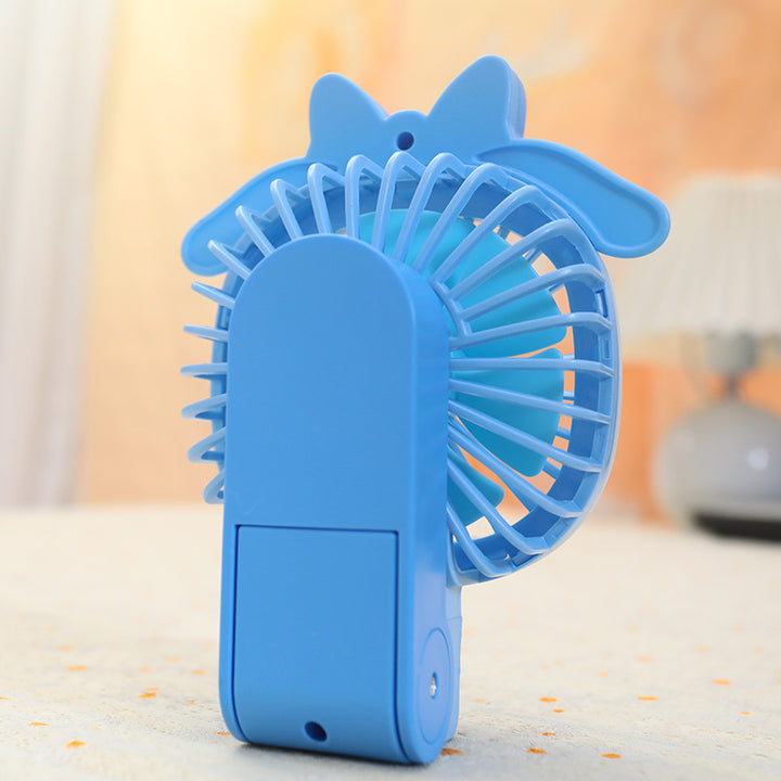 Women Portable Handheld Fan with Cute Animal Design and Flexible Tilt Mechanism Bowlift
