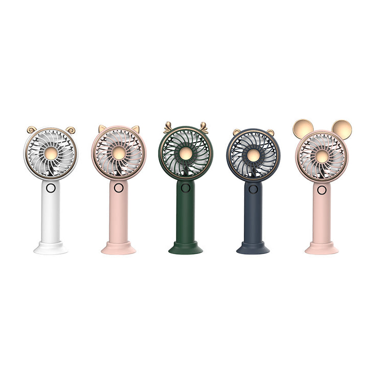 Women Portable Mini Fan with Animal Design Bowlift