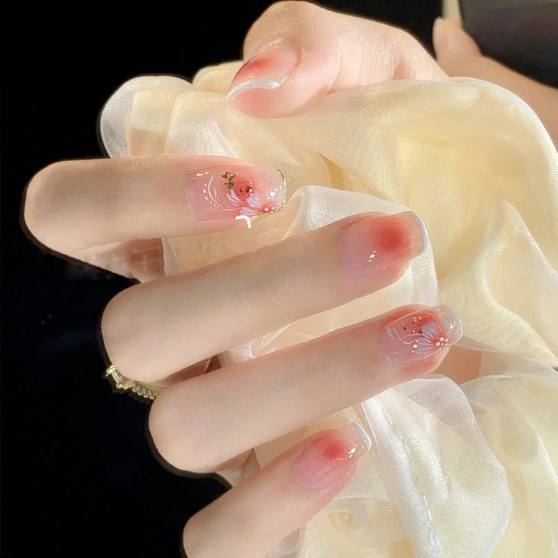 Stylish heart and ombre design artificial nails Bowlift