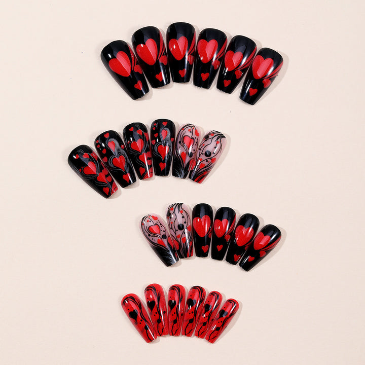 Artistic Heart-Themed Nail Art Set Bowlift