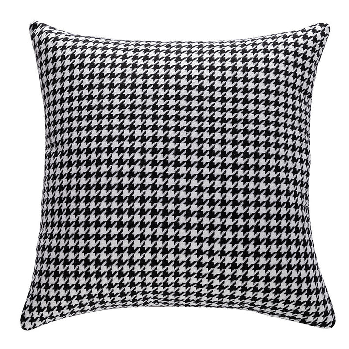 Houndstooth pattern decorative pillow