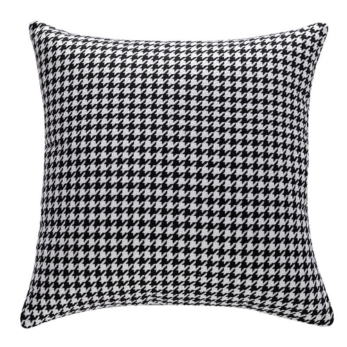 Houndstooth pattern decorative pillow