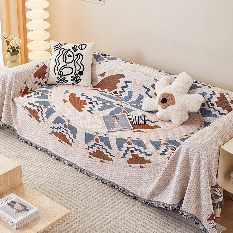 Cozy Geometric Pattern Throw Blanket