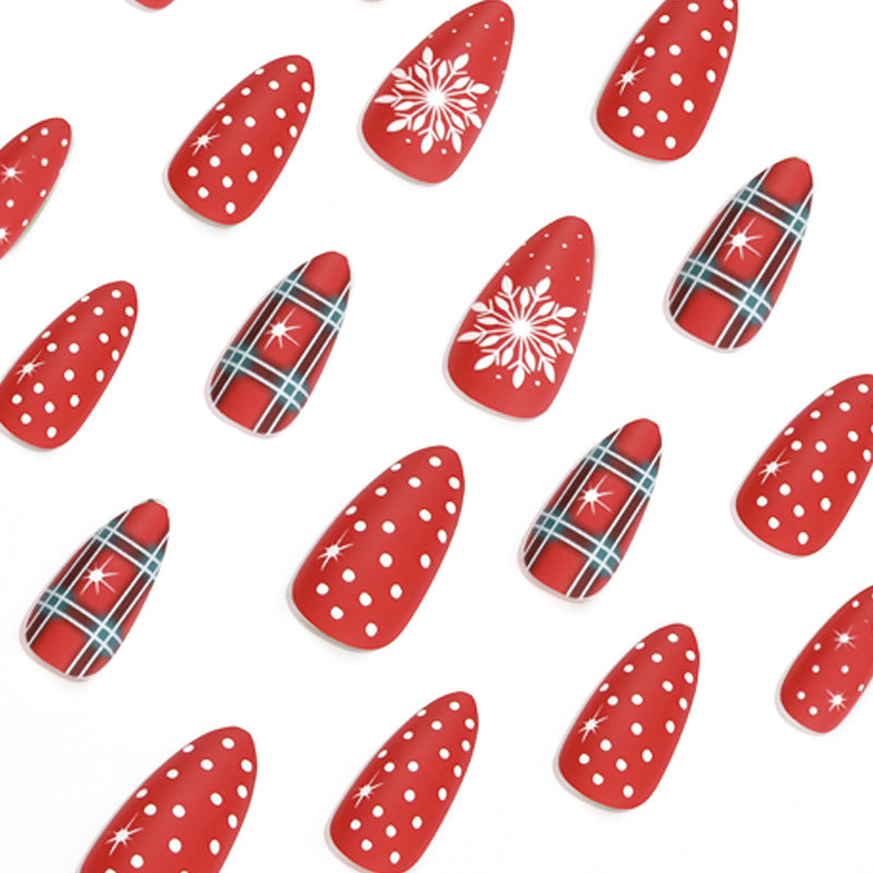 Artful stiletto nails with festive design Bowlift