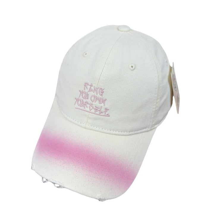 Women's Distressed Motivational Baseball Cap Bowlift