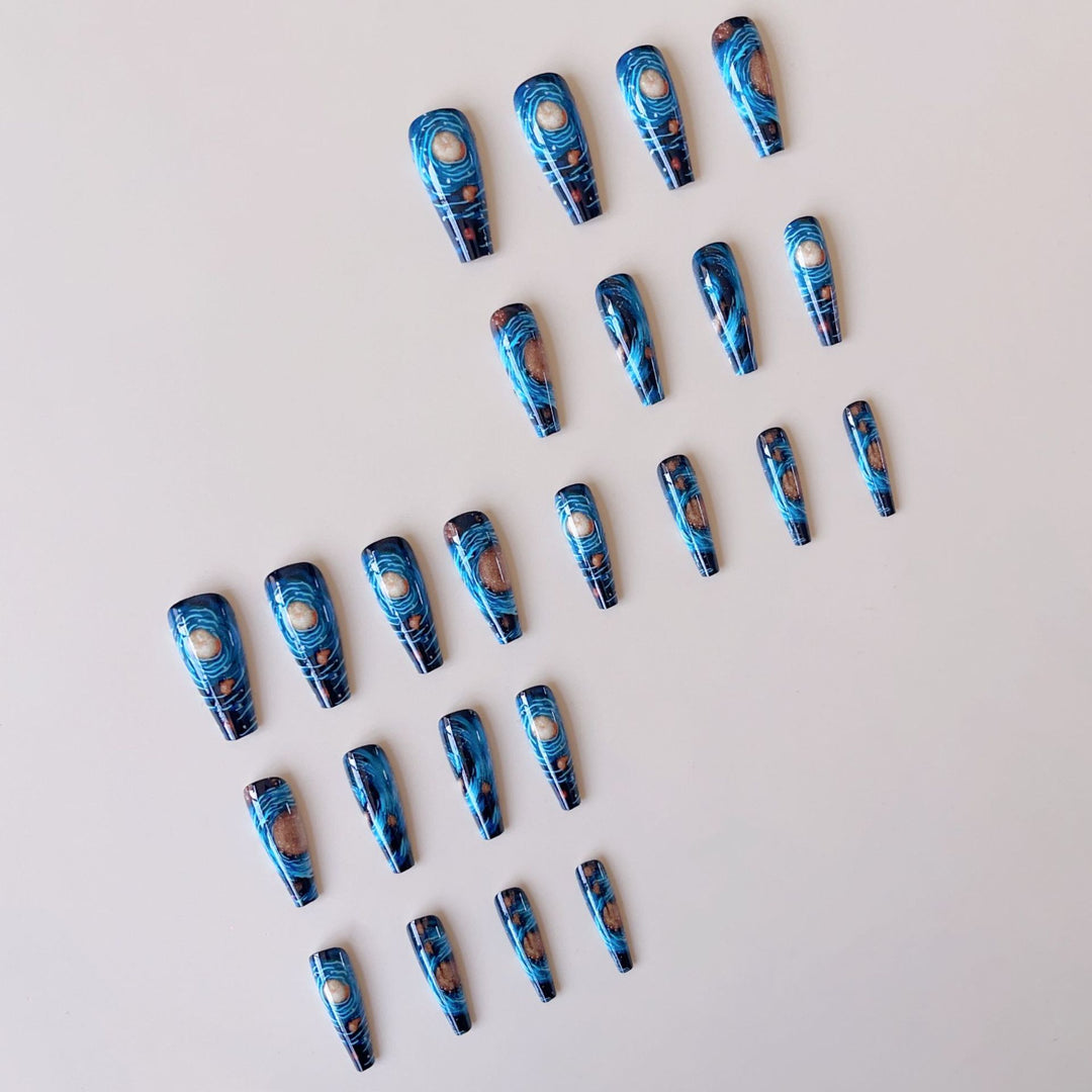 Creative Nail Art Set with Galactic Design Bowlift