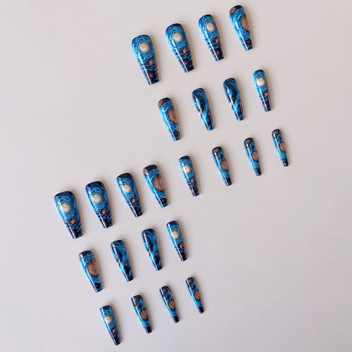Creative Nail Art Set with Galactic Design Bowlift