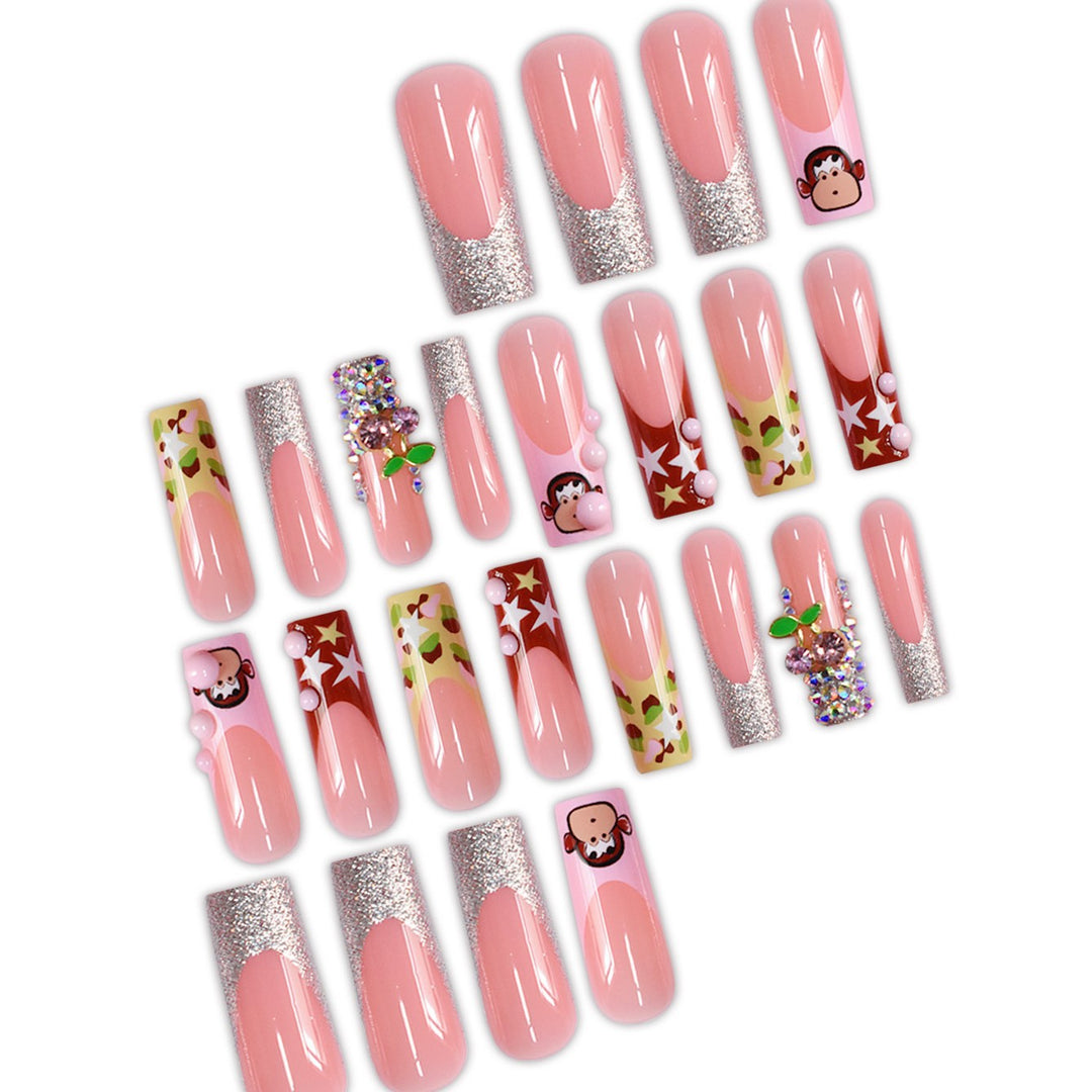 Creative Themed Press-On Nail Art Extensions Bowlift