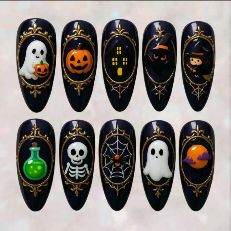 Decorative Themed Press-On Nail Set Bowlift