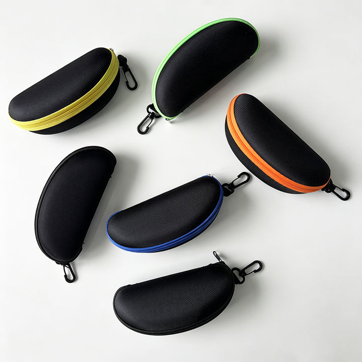 Protective Semi-Rigid Zippered Sunglasses Case with Carabiner Bowlift