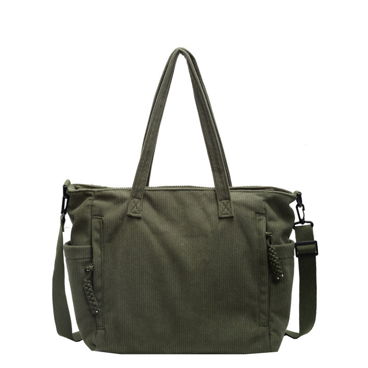 Multi-Pocket Canvas Tote Bag Bowlift