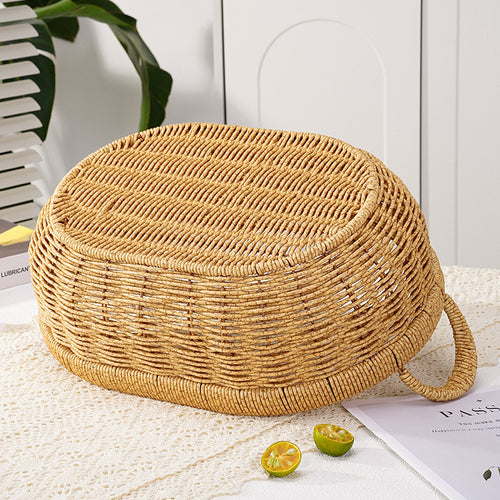 Decorative Round Woven Storage Basket Bowlift