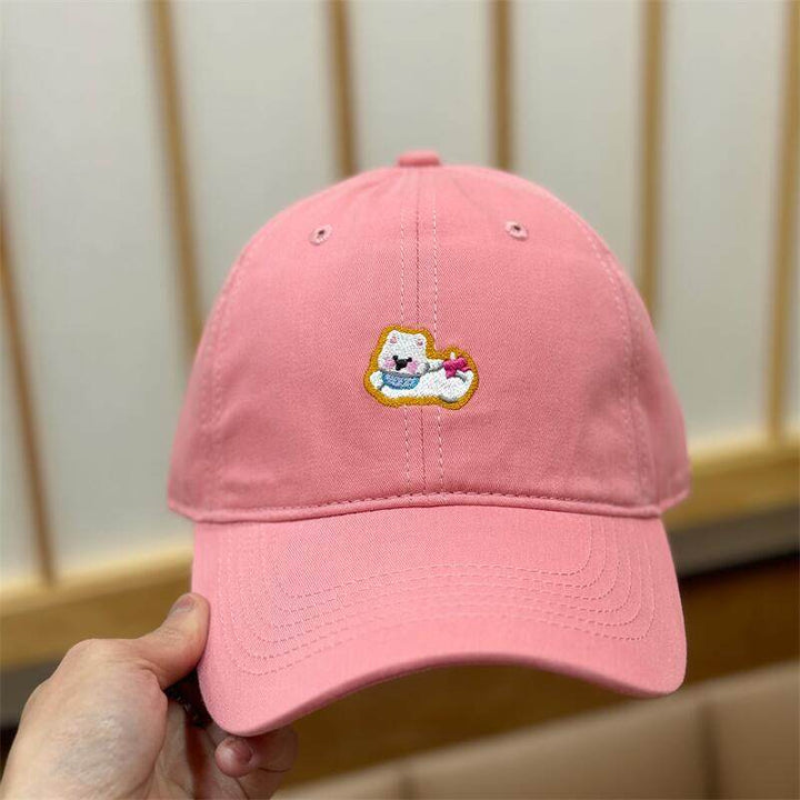 Women's Embroidered Fun Character Baseball Cap Bowlift