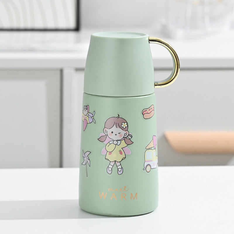 Ladies Insulated Carafe with Colorful Motif Design Bowlift