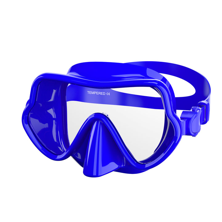 Diving mask with comprehensive field of vision and comfortable silicone border Bowlift