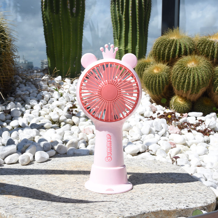 Portable Deer-Themed Handheld Cooling Fan Bowlift