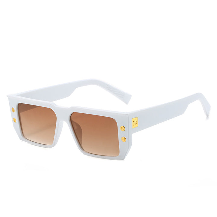 Women's fashionable clear glasses with golden accents Bowlift