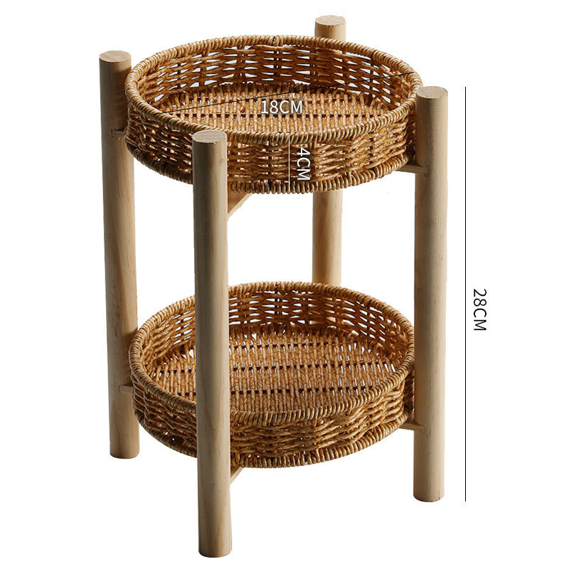 Handcrafted Wicker Storage Basket Bowlift