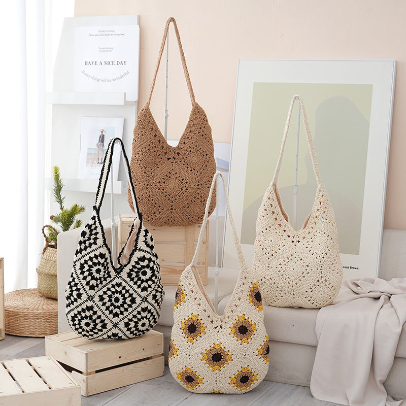 Handmade Crochet Shopper Bag Bowlift