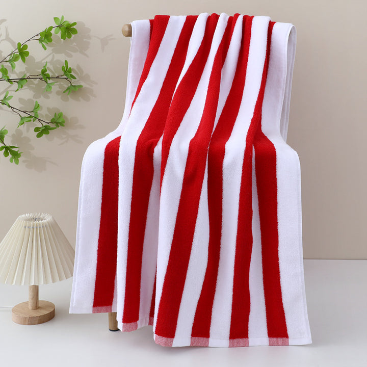 High-quality terry bath towel with intense stripe pattern Bowlift